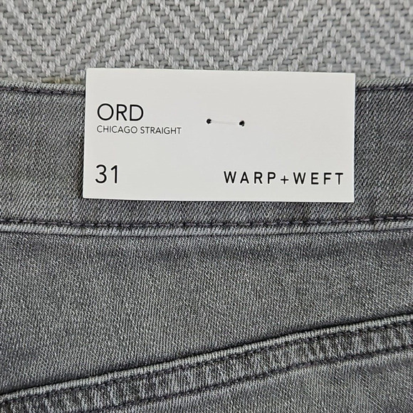 Warp + Weft Ord Jeans Men's W31 L32 Chicago Straight Smoke Gray Quiet Luxury - Picture 10 of 16
